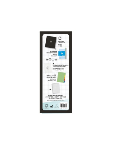 Carpeta con recambio antartik a4 cuadro 5mm...