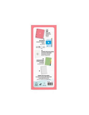Carpeta con recambio antartik a4 cuadro 5mm...