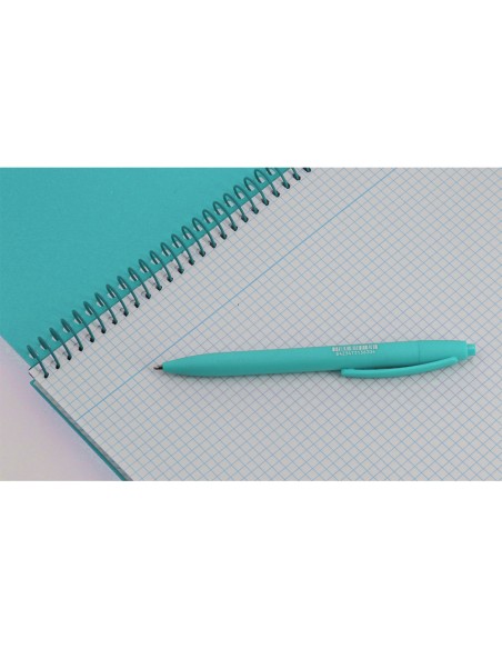 Cuaderno espiral antartik a4 tapa foam 80h 90gr cuadro 4mm con margen color menta