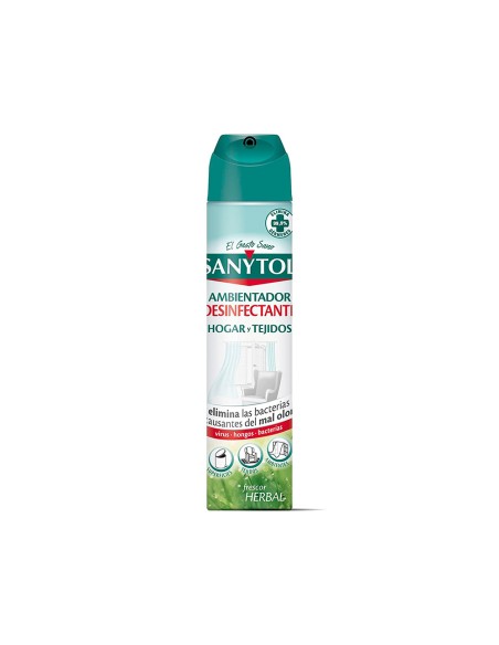 Ambientador sanytol desinfectante para hogar y tejidos spray bote de 300 ml