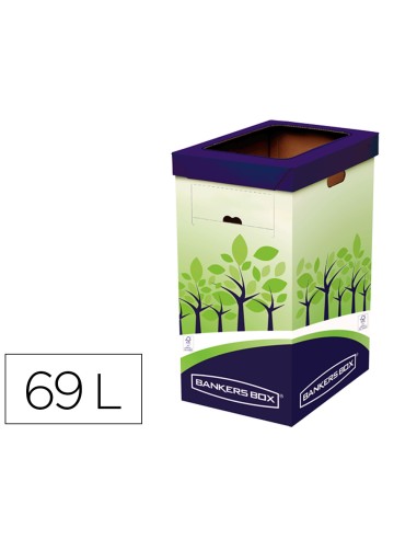 Contenedor papelera reciclaje fellowes carton...