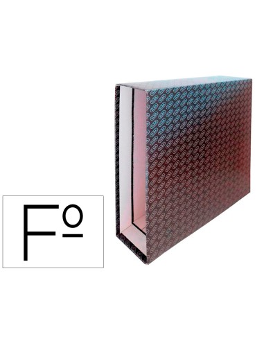 Caja archivador de palanca carton forrado elba...