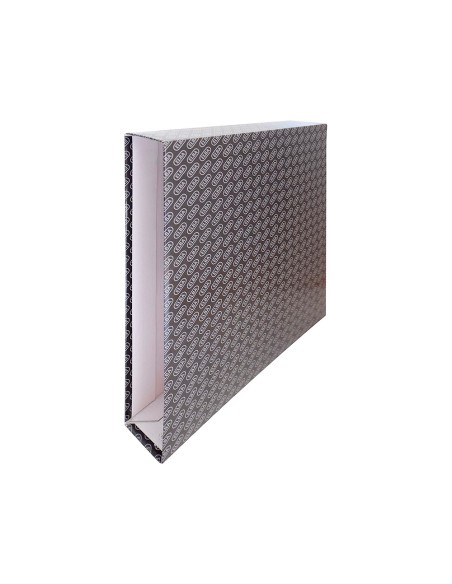 Caja archivador de palanca carton forrado elba folio lomo 65 mm negro