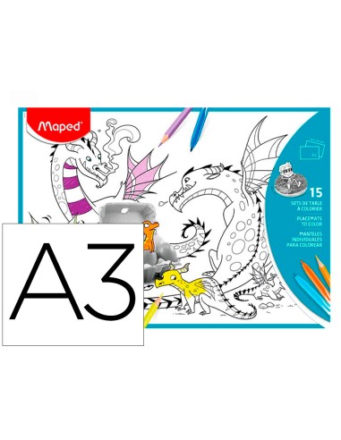 Mantel para colorear maped individual din a3...