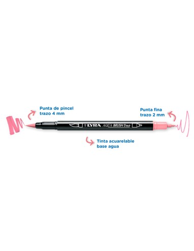 Rotulador lyra aqua brush acuarelable doble...