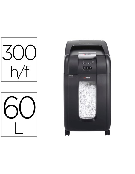 Destructora de documentos rexel optimum autofeed+ 300x eu capacidad de corte 300 hojas destruye grapas y clips
