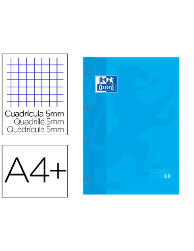 Recambio color 1 oxford din a4+ 80 hojas 90 gr...