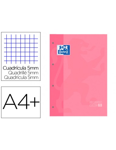 Recambio color 1 oxford din a4+ 80 hojas 90 gr...