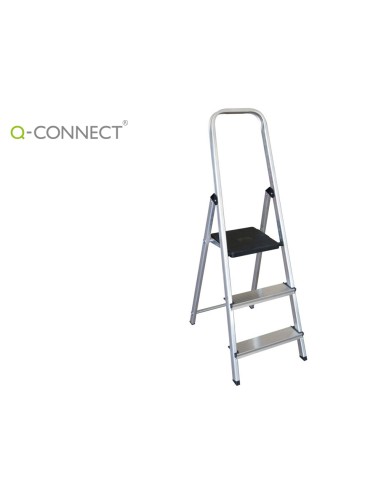 Escalera q-connect de aluminio 3 peldaños...