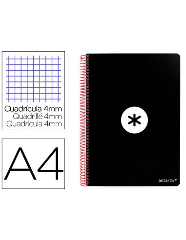 Cuaderno espiral a4 antartik tapa dura 80h 90gr...