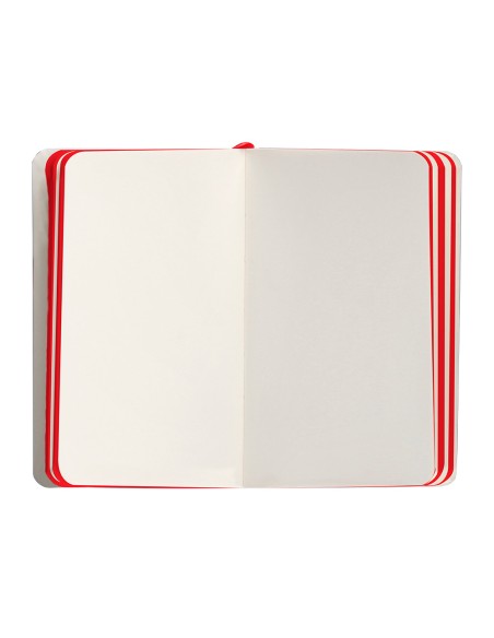 Cuaderno con gomilla antartik notes tapa blanda a6 hojas lisas negro y rojo 100 hojas 80 gr fsc