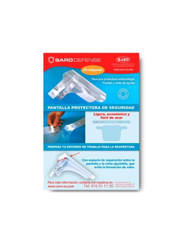 Protector facial transparente glasspack 400 mc...