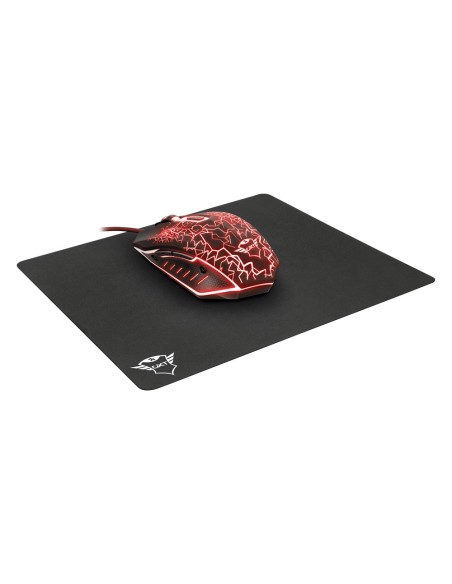 Pack alfombrilla + raton optico trust gaming gxt783 izza mouse & pad 2400 dpi 6 botones