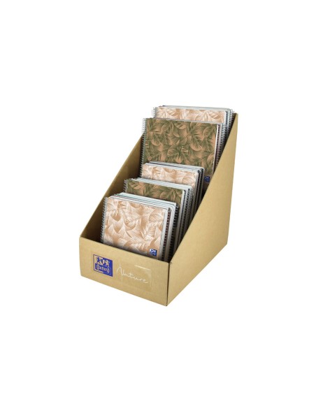 Expositor cuadernos espiral oxford nature europeanbook 10 din a4 + 15 din a5 diseños surtidos