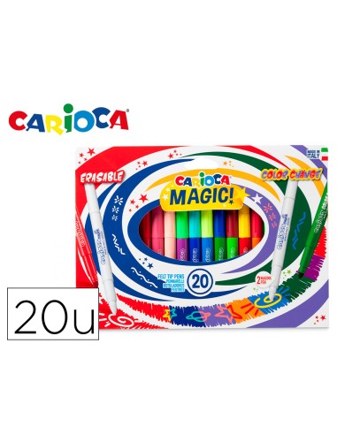 Rotulador carioca magic borrable caja de 20...