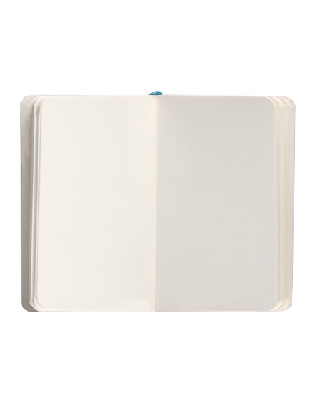 Cuaderno con gomilla antartik notes tapa blanda a6 hojas lisas azul claro 100 hojas 80 gr fsc