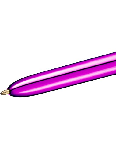 Boligrafo bic cuatro colores shine morado punta...