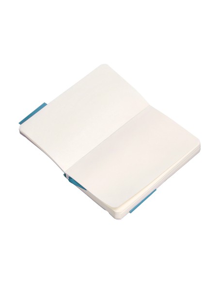 Cuaderno con gomilla antartik notes tapa blanda a6 hojas lisas azul claro 100 hojas 80 gr fsc