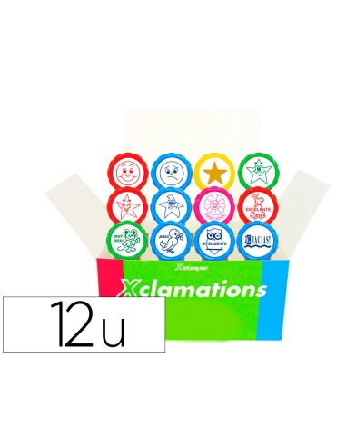 Sello x'stamper emoticono uso escolar expositor...
