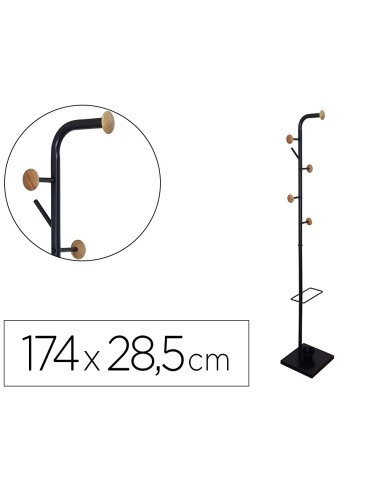 Perchero metalico q-connect negro con detalles...