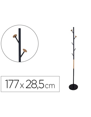 Perchero metalico q-connect negro con detalles...