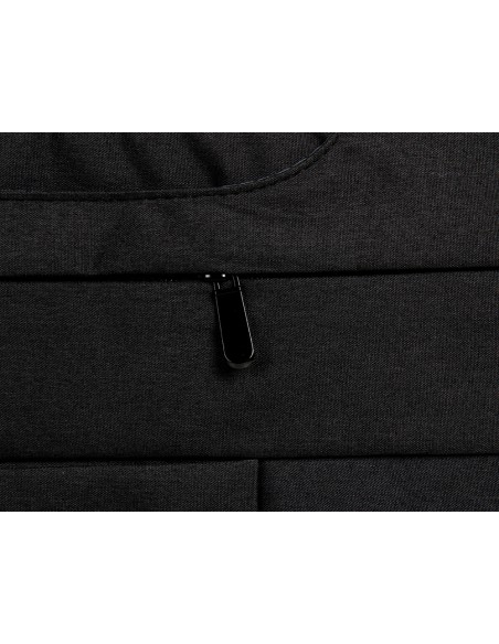 Funda para portatil q-connect 15,6\" con asas retractiles cremallera 3 bolsillos exteriores negro