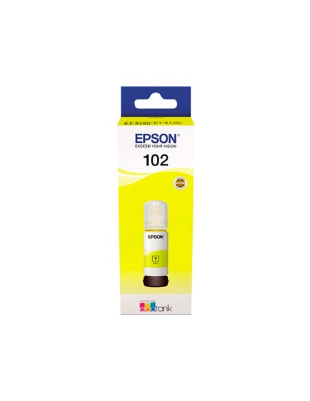 Tinta epson ecotank 102 et-2700 / 2750 / 3700 / 3750 / 4750 bote de 70 ml amarillo 6.000 pag