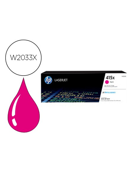 Toner hp 415x laser color m454 / mfp m479 magenta 6000 paginas