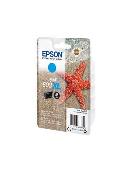 Ink-jet epson 603xl xp-2100 / 2105 / 3100 / 4100 / wf-2810 / 2830 / 2835 / 2850 cian 350 paginas