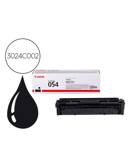 Toner canon 054 lbp622 / mf641 / i-sensys lbp621 / 623 / 641 / 643 / 645 / 622 negro 1500 paginas