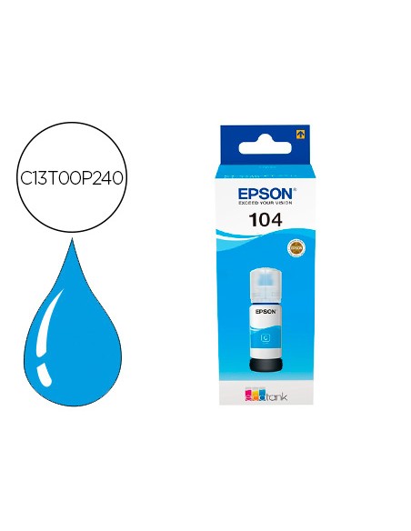 Ink-jet epson ecotank 104 et-2710 / 2711 / 2712 / 2720 / 2726 / 4700 cian 7500 paginas
