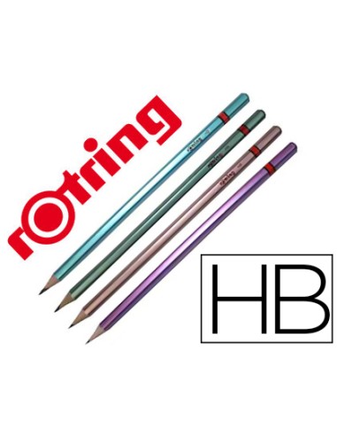 Lapices de grafito rotring metallic hb cuerpo...