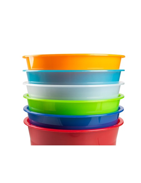Papelera plastico q-connect turquesa translucido 13 litros 275x285 mm