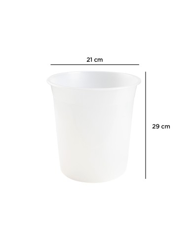 Papelera plastico q-connect transparente 13...