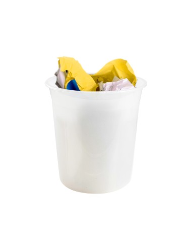 Papelera plastico q-connect transparente 13...
