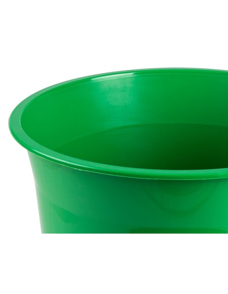 Papelera plastico q-connect verde opaco 13 litros 275x285 mm