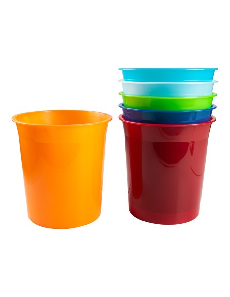 Papelera plastico q-connect gris opaco 13 litros 275x285 mm