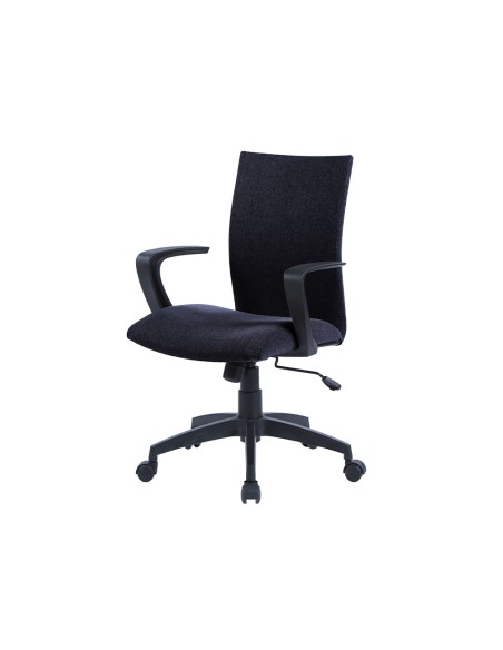 Silla giratoria q-connect base nylon regulable en altura 895+110mm alto 580mm ancho 550mm profundidad negro