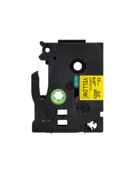 Cinta q-connect tze-631 amarillo-negro 12mm longitud 8 m