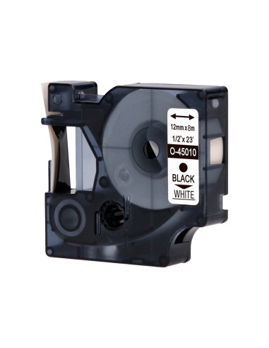 Cinta q-connect mk-221 blanco-negro 9mm...