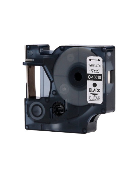 Cinta q-connect negro-transparente 12 mm x 7 m dymo