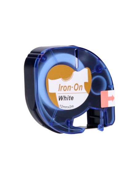 Cinta q-connect 12 mm x 2 m negro-blanco para ropa para maquina letratag