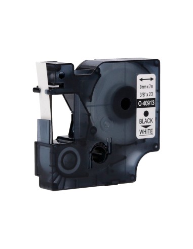 Cinta q-connect 1000 negro-blanco 9 mm x 7 m dymo