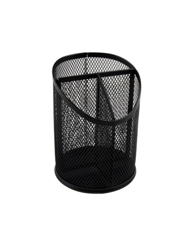 Cubilete portalapices q-connect negro metal...