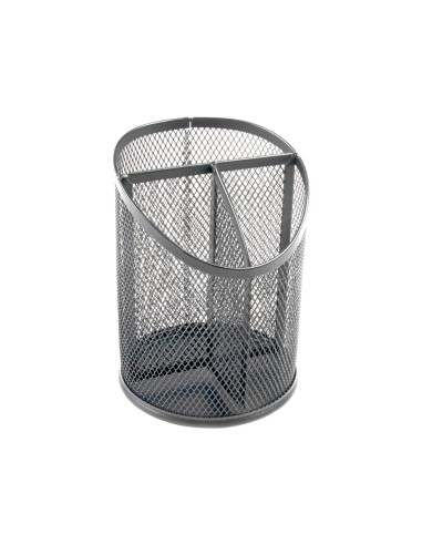Cubilete portalapices q-connect plata metal...