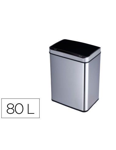 Papelera metalica q-connect con sensor...