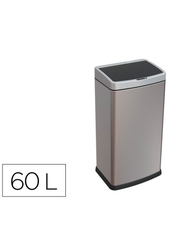 Papelera metalica q-connect con sensor...