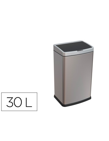 Papelera metalica q-connect con sensor...