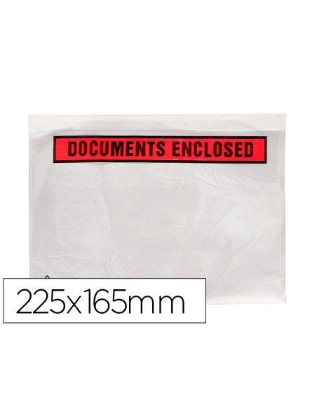 Sobre autoadhesivo q-connect portadocumentos 225x165 mm sin ventana paquete de 1000 unidades