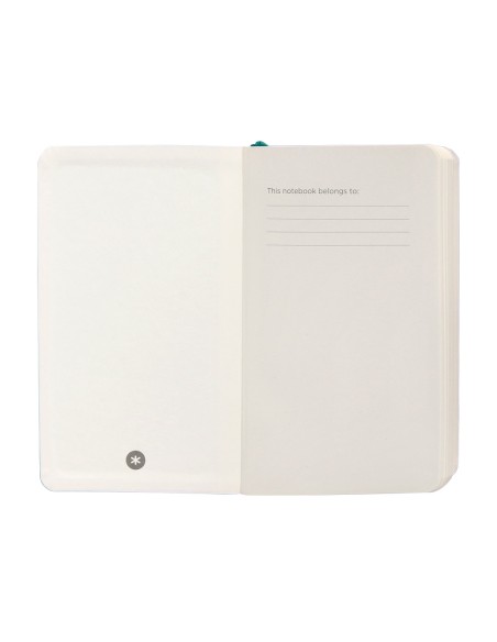 Cuaderno con gomilla antartik notes tapa blanda a6 rayas verde aguamarina 100 hojas 80 gr fsc